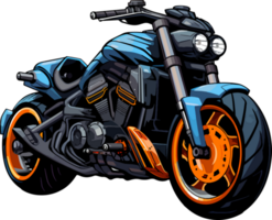 motorbike anime cartoon ai generate png