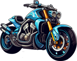 motorbike anime cartoon ai generate png