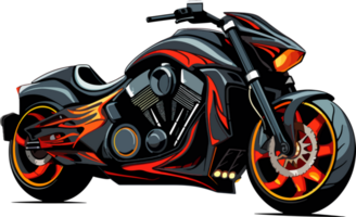 Motorrad Anime Karikatur ai generieren png