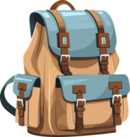 Backpack bag cartoon ai generate png