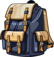 Backpack bag cartoon ai generate png
