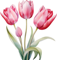 tulp bloemen waterverf ai genereren png