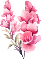 Snapdragon flowers watercolor ai generate png