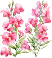 lejongap blommor vattenfärg ai generera png