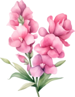 Löwenmaul Blumen Aquarell ai generieren png