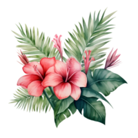 tropical feuille aquarelle jungle ai produire png