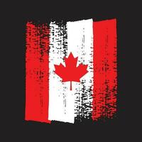 Creative hand drawn brush stroke flag of canada country vector illustration, Canada flag brush stroke