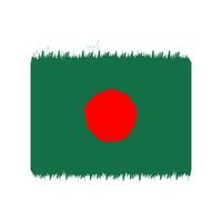 Bangladesh bandera con cepillo golpes vector ilustración, Bangladesh bandera cepillo vector