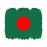 Bangladesh flag with brush strokes vector illustration, Bangladesh flag brush Vector