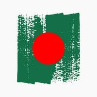 Bangladesh flag with brush strokes vector illustration, Bangladesh flag brush Vector