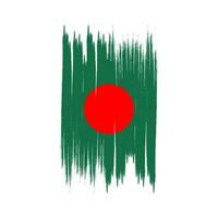 Bangladesh flag with brush strokes vector illustration, Bangladesh flag brush Vector