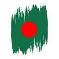 Bangladesh bandera con cepillo golpes vector ilustración, Bangladesh bandera cepillo vector