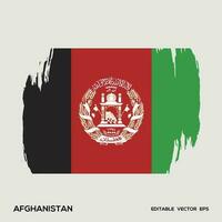 Afghanistan Flag Brush Vector Illustration, Afghanistan flag brush stroke