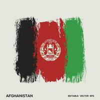 Afghanistan Flag Brush Vector Illustration, Afghanistan flag brush stroke