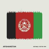 Afghanistan Flag Brush Vector Illustration, Afghanistan flag brush stroke