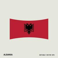 Albania bandera cepillo vector ataque, bandera de Albania en grunge cepillo ataque.