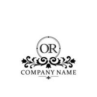 Initial letter OR simple and elegant monogram design template logo vector