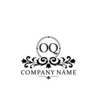 Initial letter OQ simple and elegant monogram design template logo vector