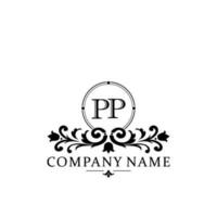 Initial letter PP simple and elegant monogram design template logo vector