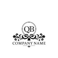 Initial letter QB simple and elegant monogram design template logo vector