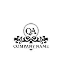 Initial letter QA simple and elegant monogram design template logo vector