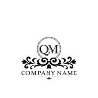 Initial letter QM simple and elegant monogram design template logo vector