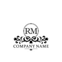 Initial letter RM simple and elegant monogram design template logo vector