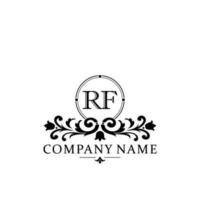 Initial letter RF simple and elegant monogram design template logo vector