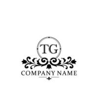 Initial letter TG simple and elegant monogram design template logo vector