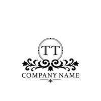 Initial letter TT simple and elegant monogram design template logo vector