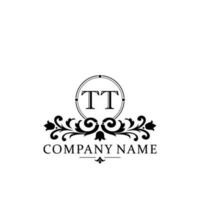 Initial letter TT simple and elegant monogram design template logo vector