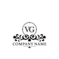 Initial letter VG simple and elegant monogram design template logo vector