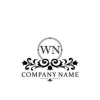 inicial letra wn sencillo y elegante monograma diseño modelo logo vector
