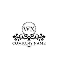 Initial letter WX simple and elegant monogram design template logo vector