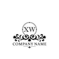 Initial letter XW simple and elegant monogram design template logo vector