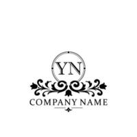 Initial letter YN simple and elegant monogram design template logo vector