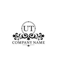 Initial letter UT simple and elegant monogram design template logo vector