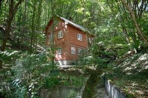 When the temple buildings in the village of Gorny. Holy places near the source of spring water. photo