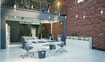 contemporary loft office photo