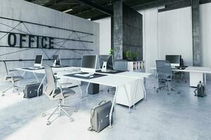 contemporary loft office photo