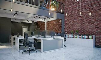 contemporary loft office photo