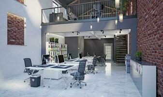 contemporary loft office photo