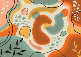 Hand Drawn Abstract Shapes Background vector