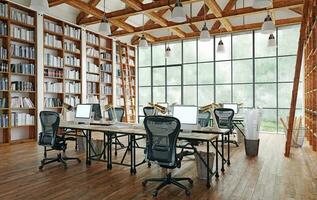 contemporary loft office photo