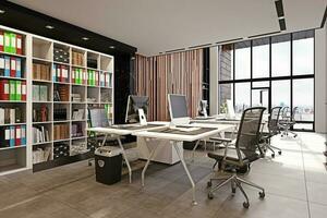 contemporary loft office photo