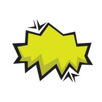 yellow Comic Explosion Dialog vector