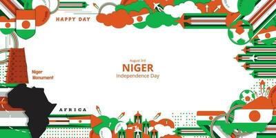 happy independence day of Niger, illustration background design, country theme vector