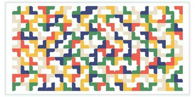 colorful geometric mosaic illustration with creative abstract shapes. scattered on a white background vector