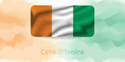 Happy Independence Day of Cote Divoire, illustration background design, country theme vector