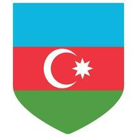 Azerbaijan flag design shape. Flag of Azerbaijan shape vector